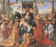 Albrecht Durer The Feast of the rose Garlands the virgen,the Infant Christ and St.Dominic distribut rose garlands china oil painting reproduction